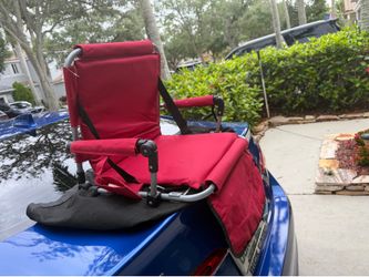 Portable Stadium Seat with Back Support & Storage Pocket