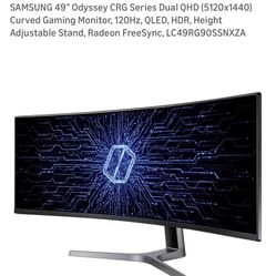Samsung 49” Odyssey CRG Series Curved Gaming Monitor