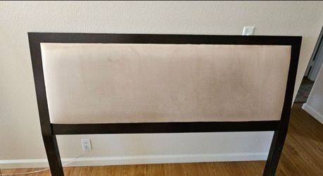 Dark Wood Bed Frame and Headboard
