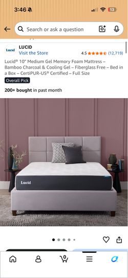 Lucid 10 inch Fullsize Memory foam mattress