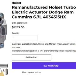 Dodge Holset Turbo VGT