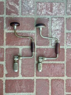 Vintage Stanley 10" Hand Brace Drills - Pair