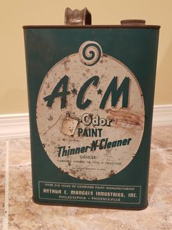 Vintage ACM Lo-Odor Paint Thinner-n-cleaner one gallon can