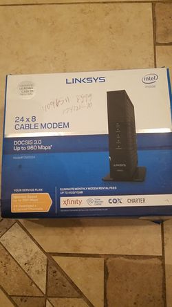 Linksys CM3024 High Speed DOCSIS 3.0 24x8 Cable Modem, Certified for Comcast/Xfinity, Time Warner, Cox & Charter