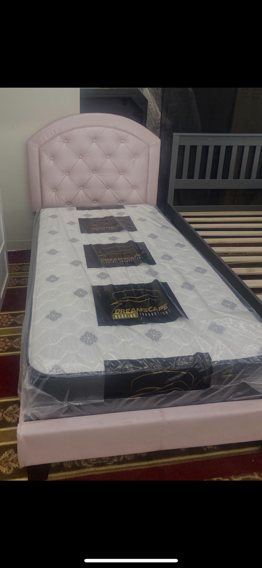 twin mattress and frame unopened for $80