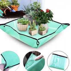 Plant Repotting Square Mats 39.3" Foldable Garden Transplanting Dirty Catcher US