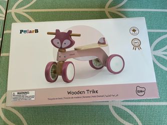 PolarB Wooden Toddler Tricycle Trike Fox