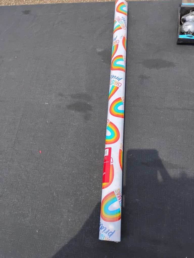 1 Rainbow Pride Gift Wrapping Paper Rolls Christmas sealed New 55x22x 30"