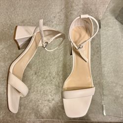 White Small Heel Sandal