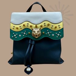 Gucci Malin Studded Leather Backpack 