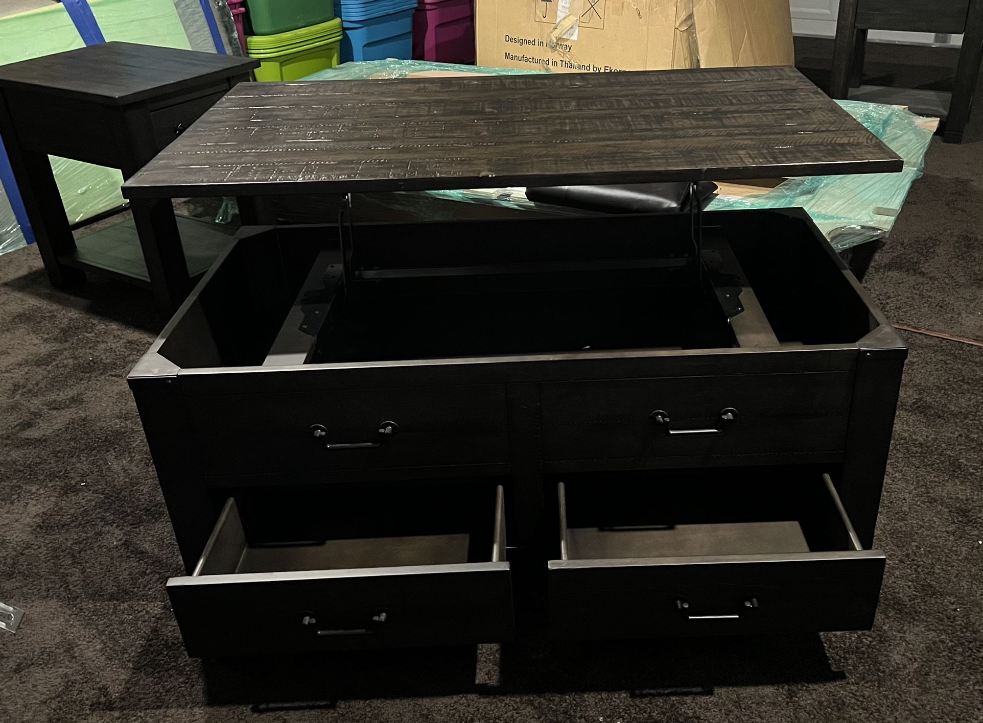 Coffee Table With Lift Top And Two End Tables