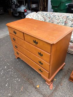 Warm Brown Wood STATTON Five-Drawer Chest