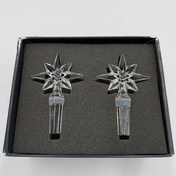 SET OF 2 WATERFORD Crystal CONGRADULATIONS Wine Stoppers Germany New in Box
