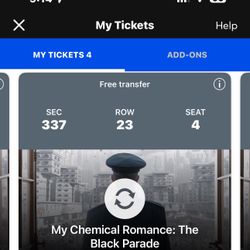My Chemical Romance tickets 