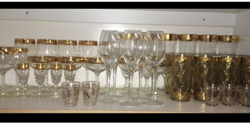 1960’s vintage glass set R E D U C E D !!!!! 
