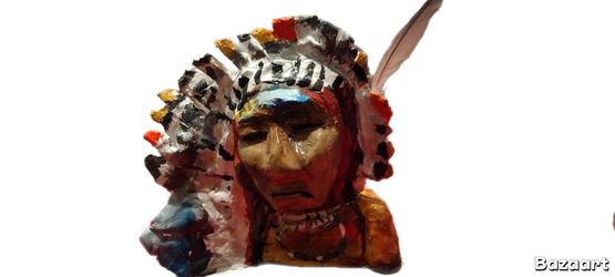 Indian Tribe Air Dry Clay Pottery Home Decor 