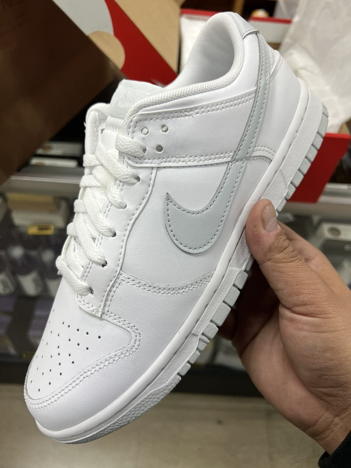Nike Dunk Low Retro White Pure Platinum Gray Mens Sz 8 / 9.5