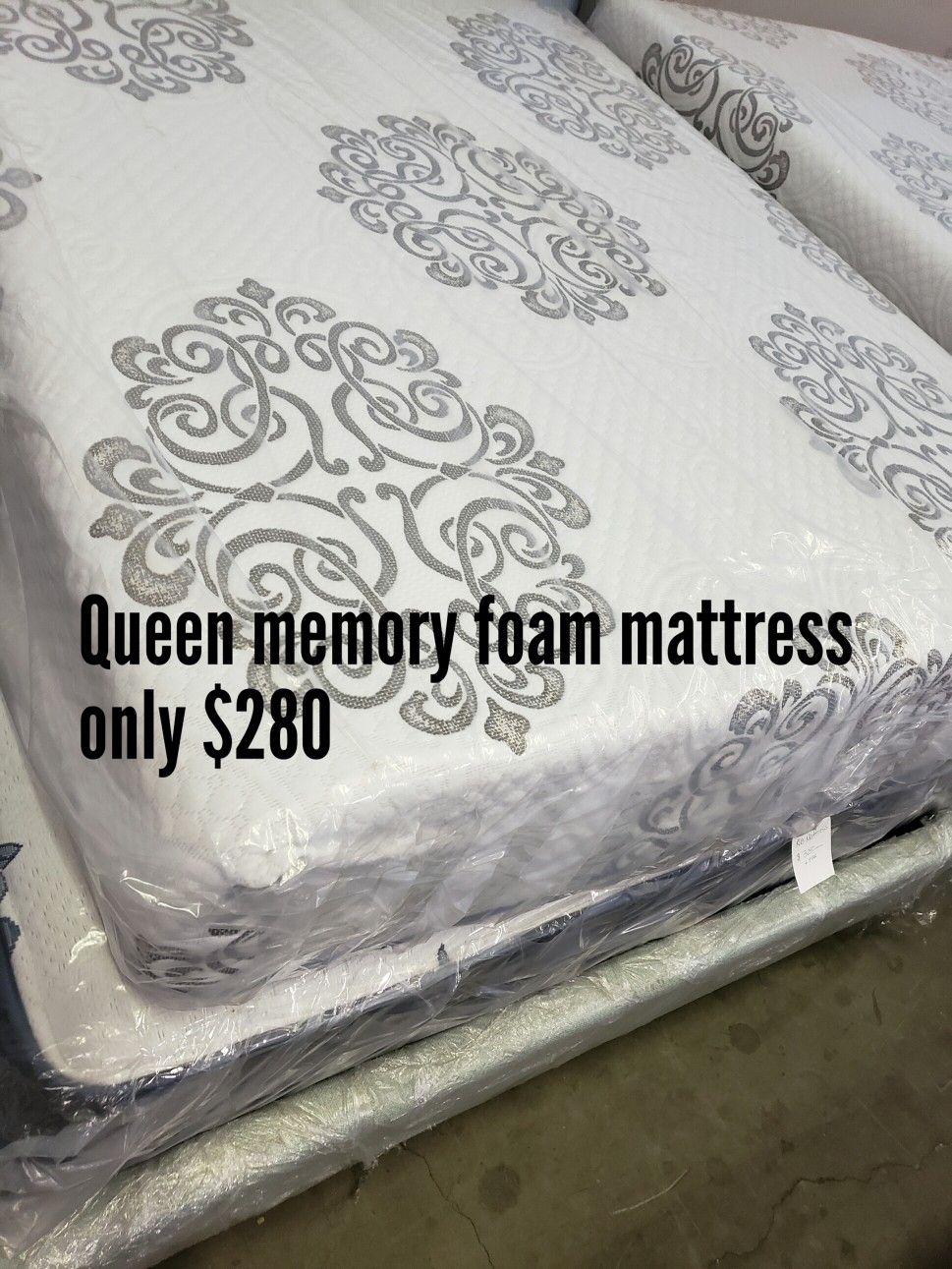 Queen memory foam mattress $280