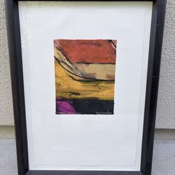 Magda Audifred “Traveling” Art Print Poster framed 25.5” x 19”