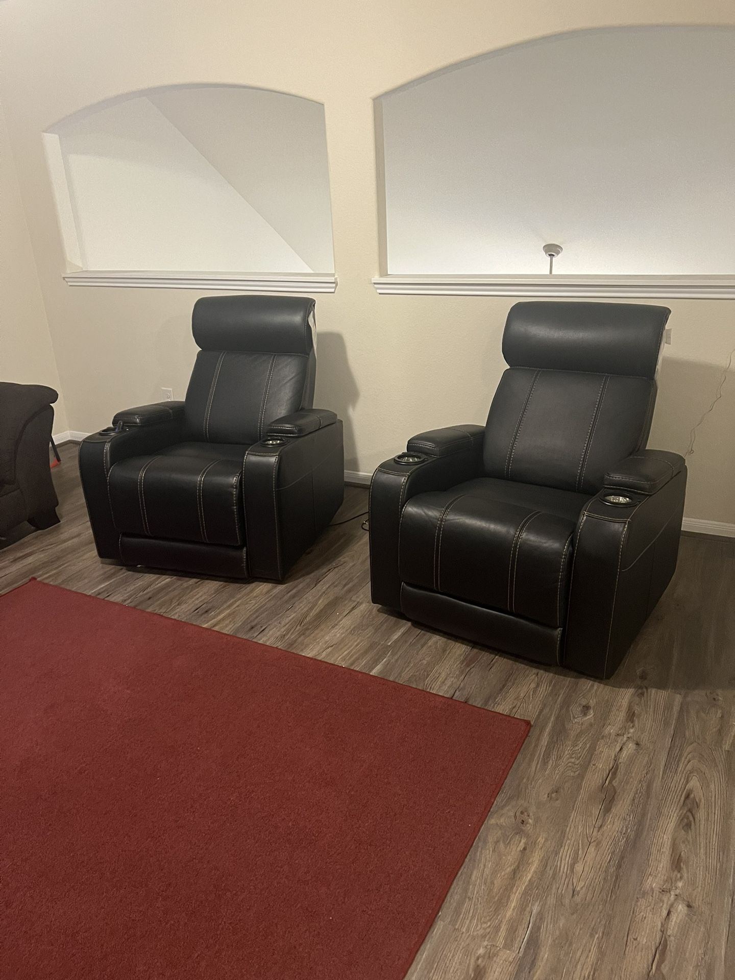 2 Power Reclining Theater Chairs