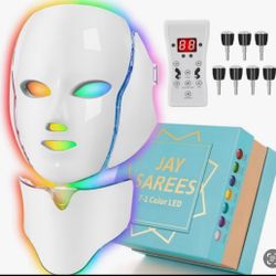 LED Photon Face Neck Mask 7 Color Light Facial Mask Therapy Skin Rejuvenation