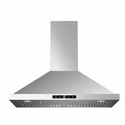 VIKIO 30 in. 500 CFM Ductless Convertible Wall Mount Range Hood in Stainless Steel with LED Lights, Filter and Touch Control