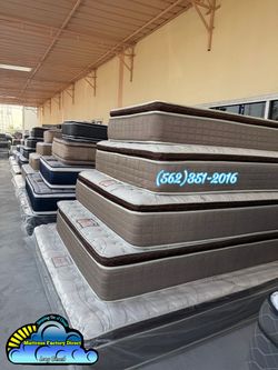 Serenity cal king jumbo Pillowtop mattress and Boxspring bed set