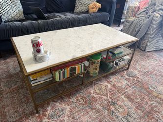 Marble and Gold Coffee Table