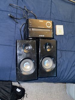 Philips Bluetooth CD Radio Sound System With Two Speakers 