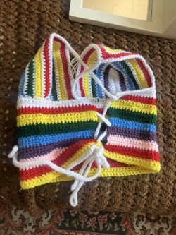 Crochet Top Rainbow 