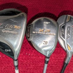 
Complete 11 Club Lynx/TaylorMade Golf Set w Bag