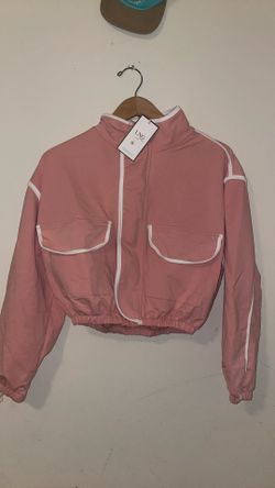 Pink Woman’s Sweater And Sweatshirt With White Size M