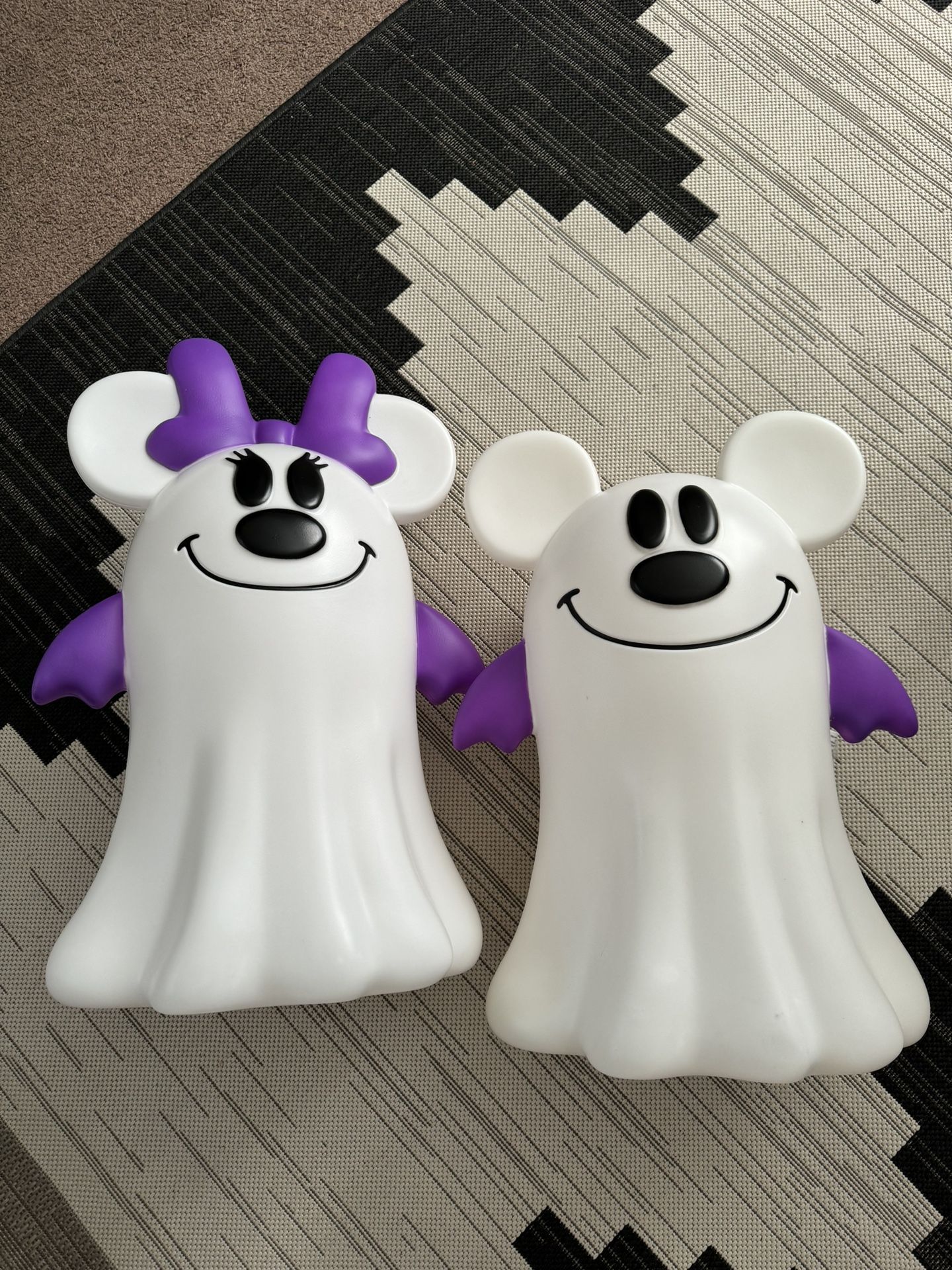 Mickey and Minnie ghost halloween blowmolds