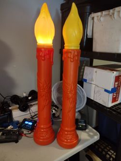 Vintage empire candlestick blow mold set