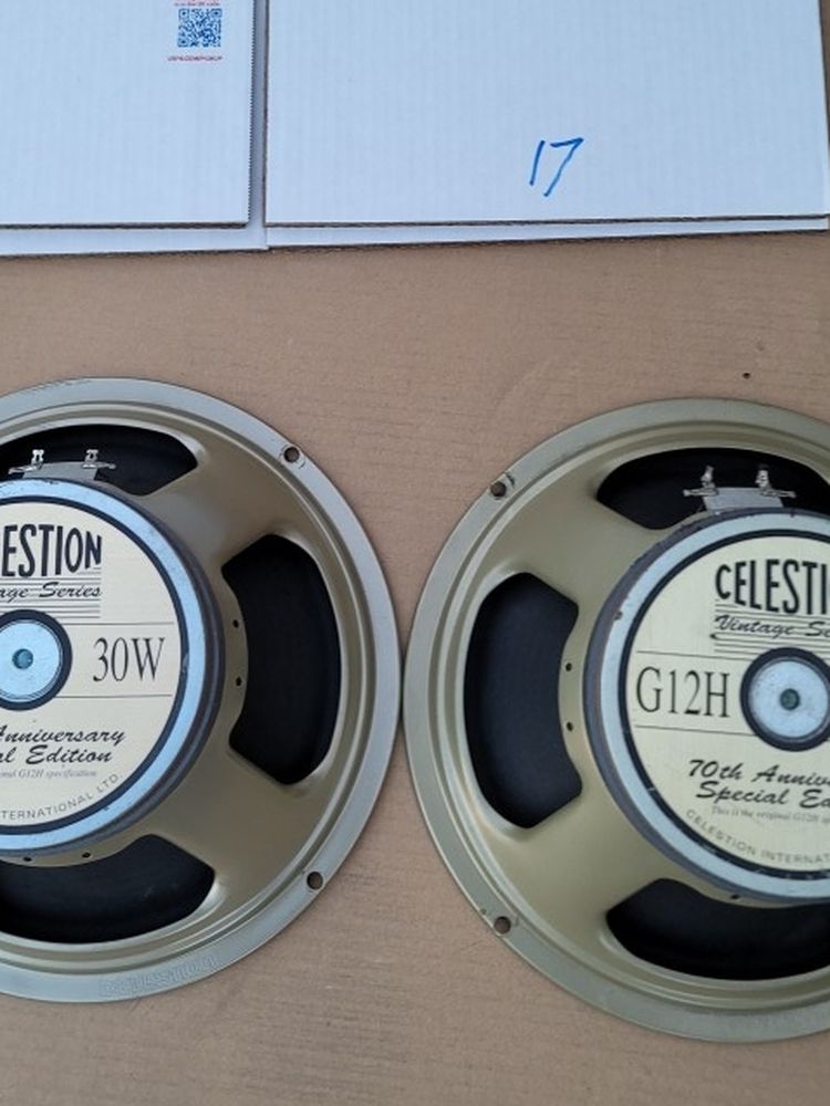 G12H Anniversary 16ohm Guitar Speakers By Celestion - Used But In Proper Working Order