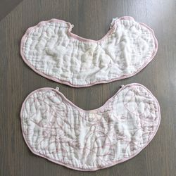 aden + anais Burpy Bib, 100% Cotton Muslin, Multi-Use Burp Cloth and Bib, Pink