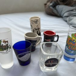 7 Different Shot Glasses  Singles And Doubles 