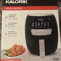 Kalorik digital air fryer 4.5 qt