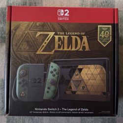 Nintendo Switch 2 The Legend Of Zelda 40th Anniversary Edition Console