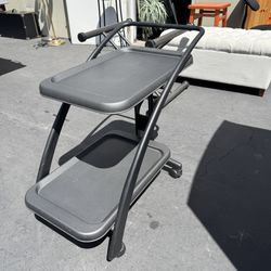 Italian Vintage Foldable Plastic Serving Cart Trolley from Guzzini Very Good Condition 