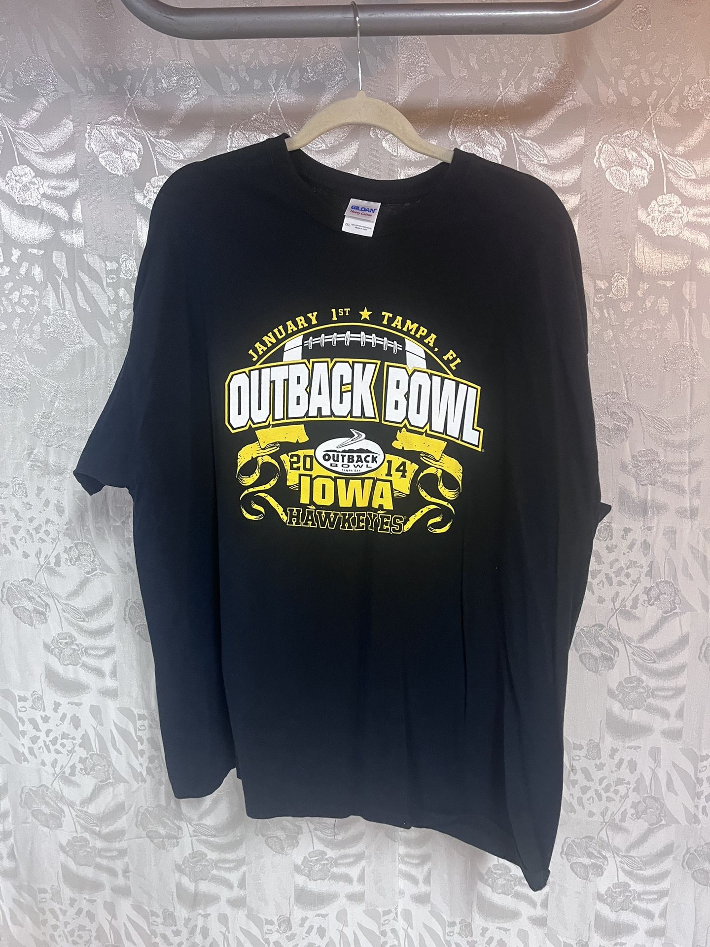 Men’s Iowa Hawkeyes Outback Bowl Game 2014 T Shirt
