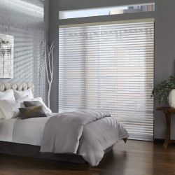 White Sheer Horizontal Window Blinds