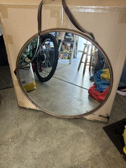35 Inch Hanging Round Mirror