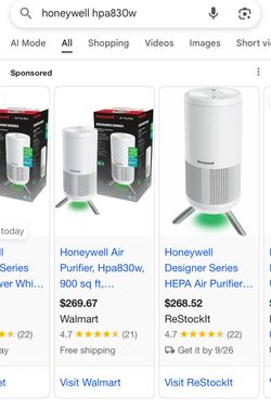Honeywell Hpa830w Air Purifier 