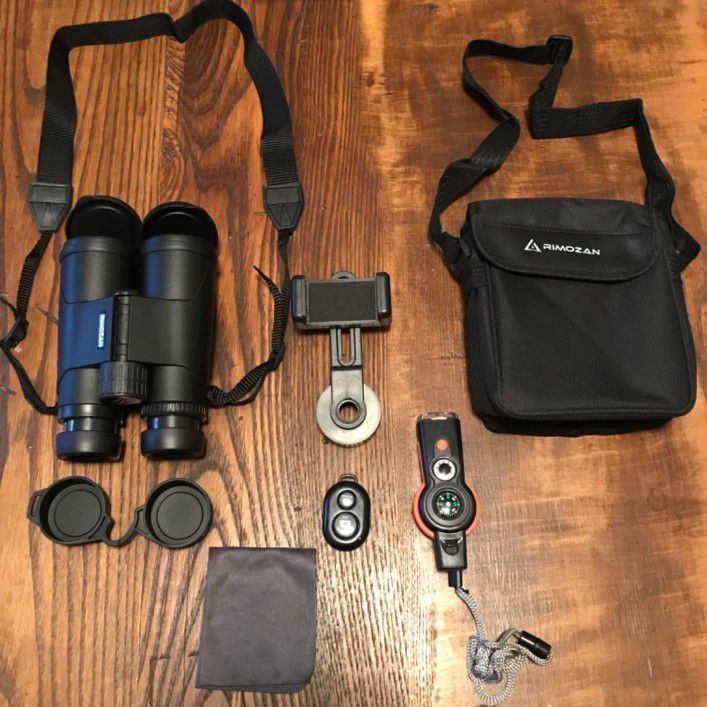 12x42 HD Binoculars for Adults with Binocular Harness Strap and Upgraded Phone Tripod and Adapter 12x42 High Definition Binoculars 

