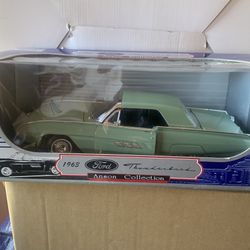 Anson 1/18 Scale Diecast 30(contact info removed) Ford Thunderbird model, but the car in the picture is light green, not
