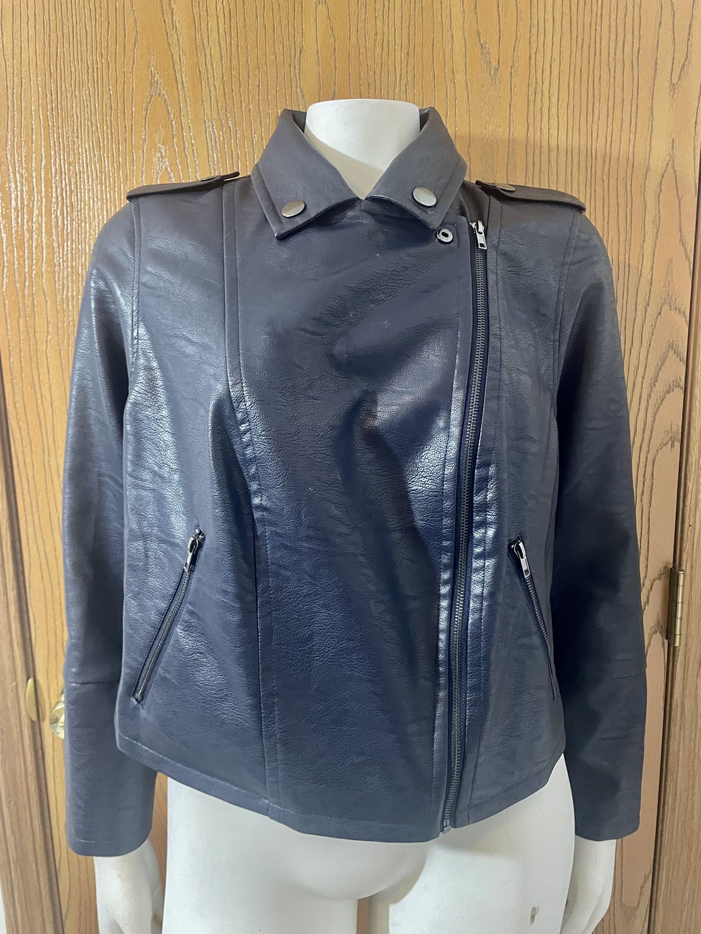 Navy Blue Moto Jacket 