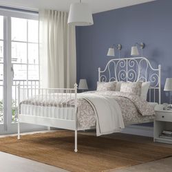 White Metal Bed Frame
