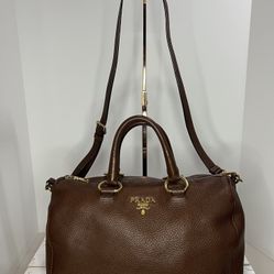 BIG SALE: PRADA 2-way bag (brown leather)