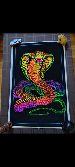 Cobra Snake Blacklight Poster
